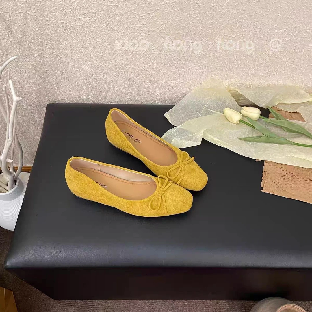 【星】法式蝴蝶结内增高软底小单鞋东大门韩式百搭52177