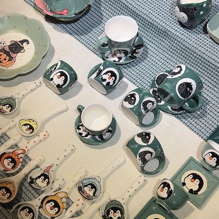 摆件景德镇陶瓷手作杯杯杯杯杯摆件02