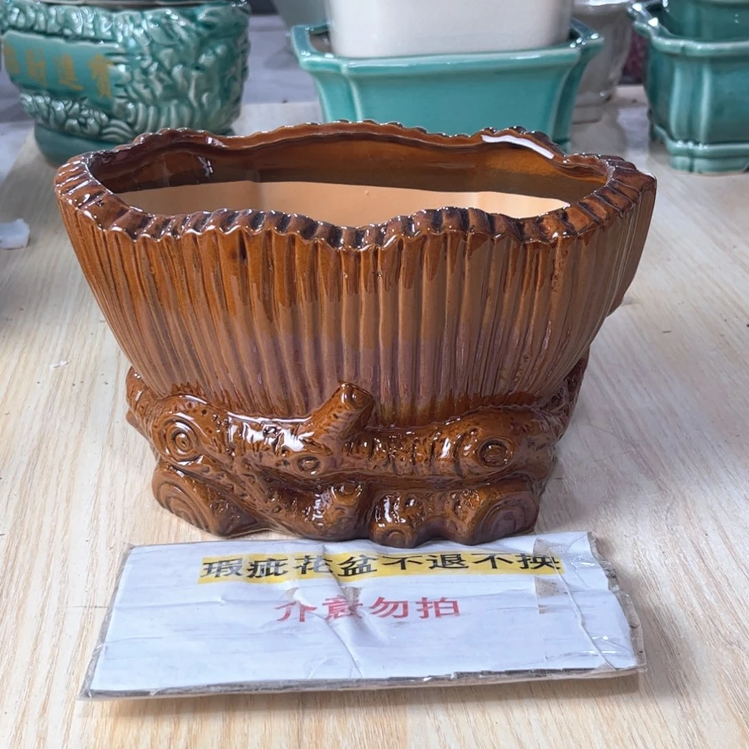 口径   19*12*13陶瓷绿植多肉微瑕花盆