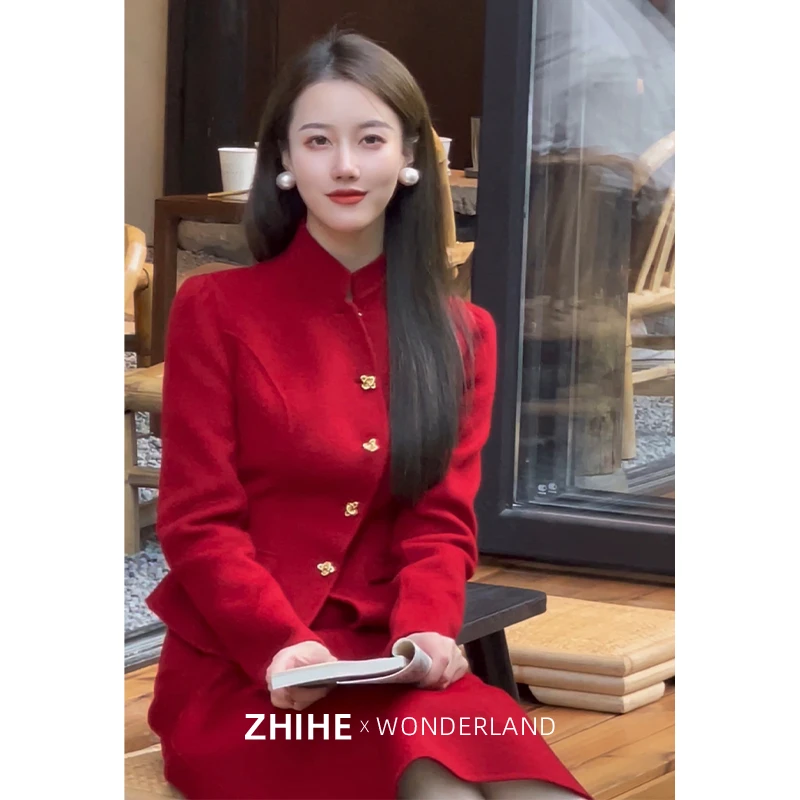 无艳一禾【倾城】100羊毛双面尼套装