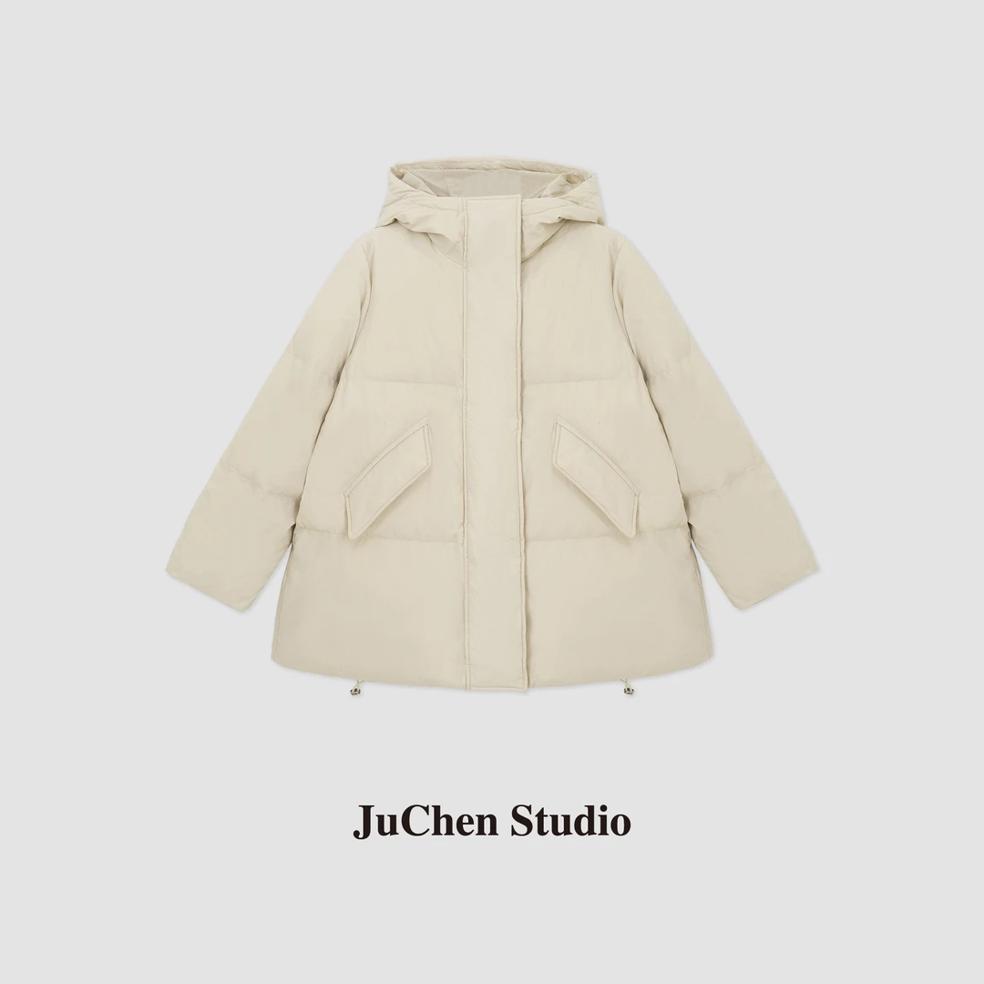 LIBOSHU“冬日宿命”MM6高蓬泡芙款可调节连帽羽绒服 FW23-48-131