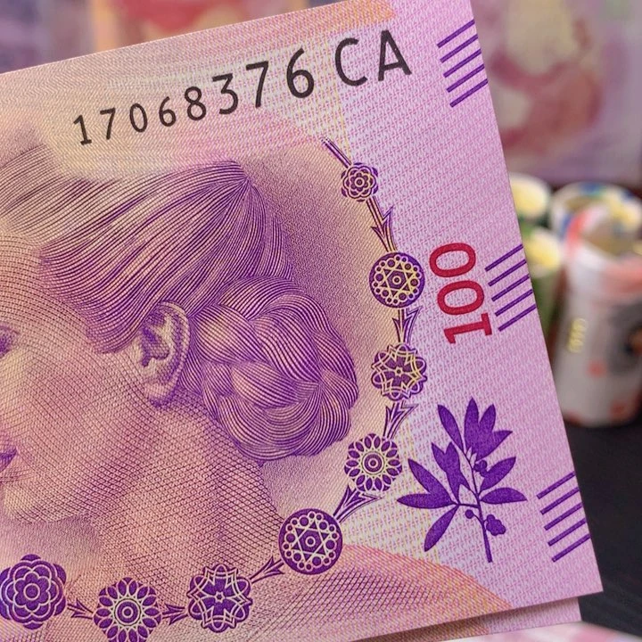 李***飞纸币全新纸币阿根廷100尾376