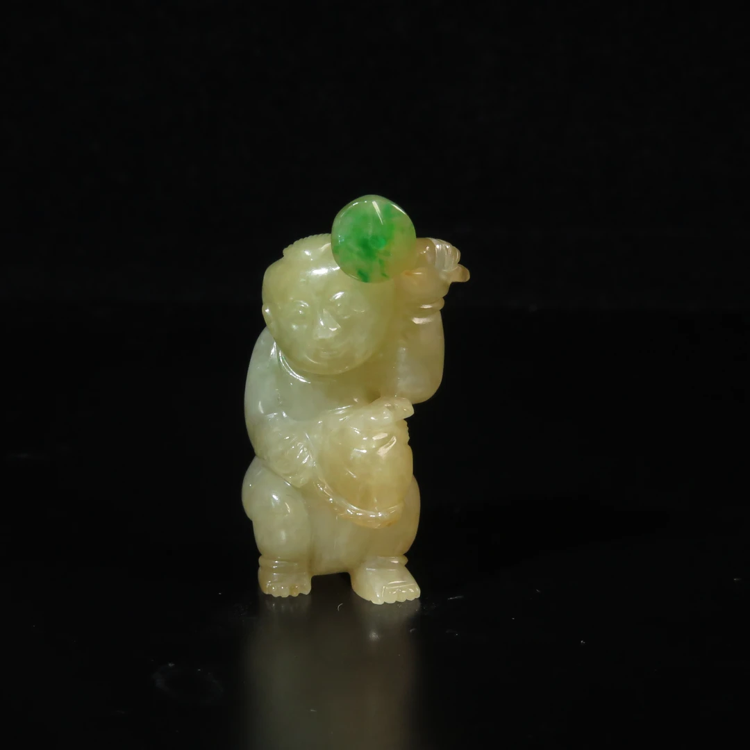 清代翡翠童子挂件/MZ422580/翡翠/民族文物