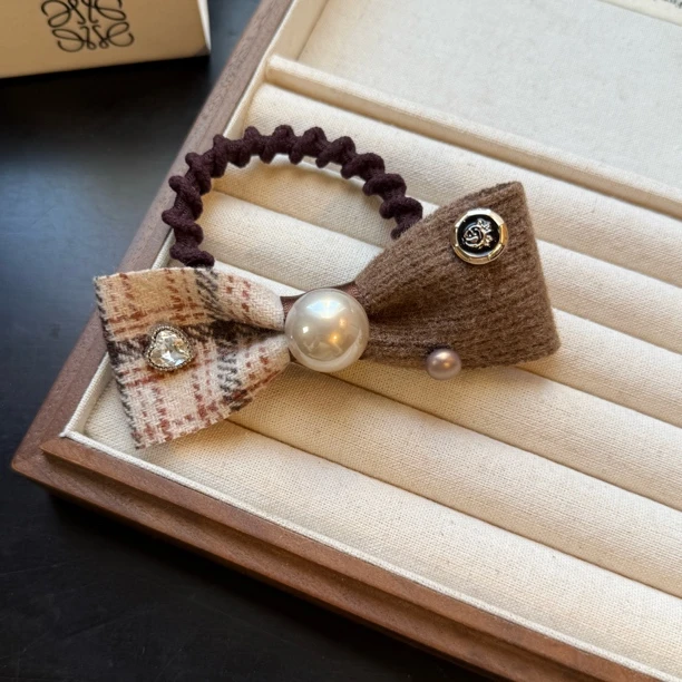 7783复古蝴蝶结皮筋