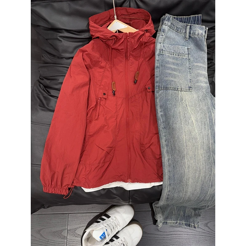 朱雀红山系户外upf50+防晒衣男女薄款防紫外线钓鱼服防晒冲锋外套