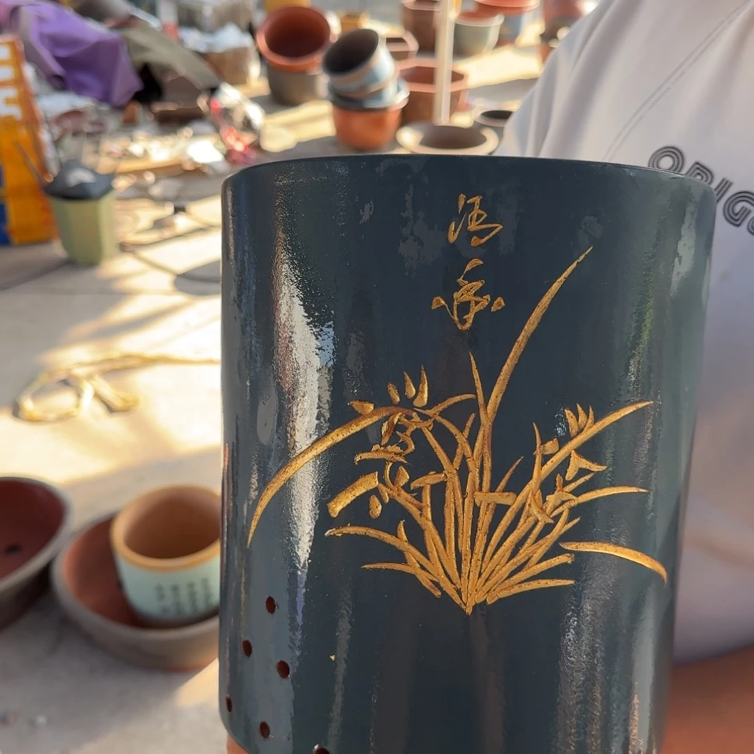 紫砂花盆口径17.22口径