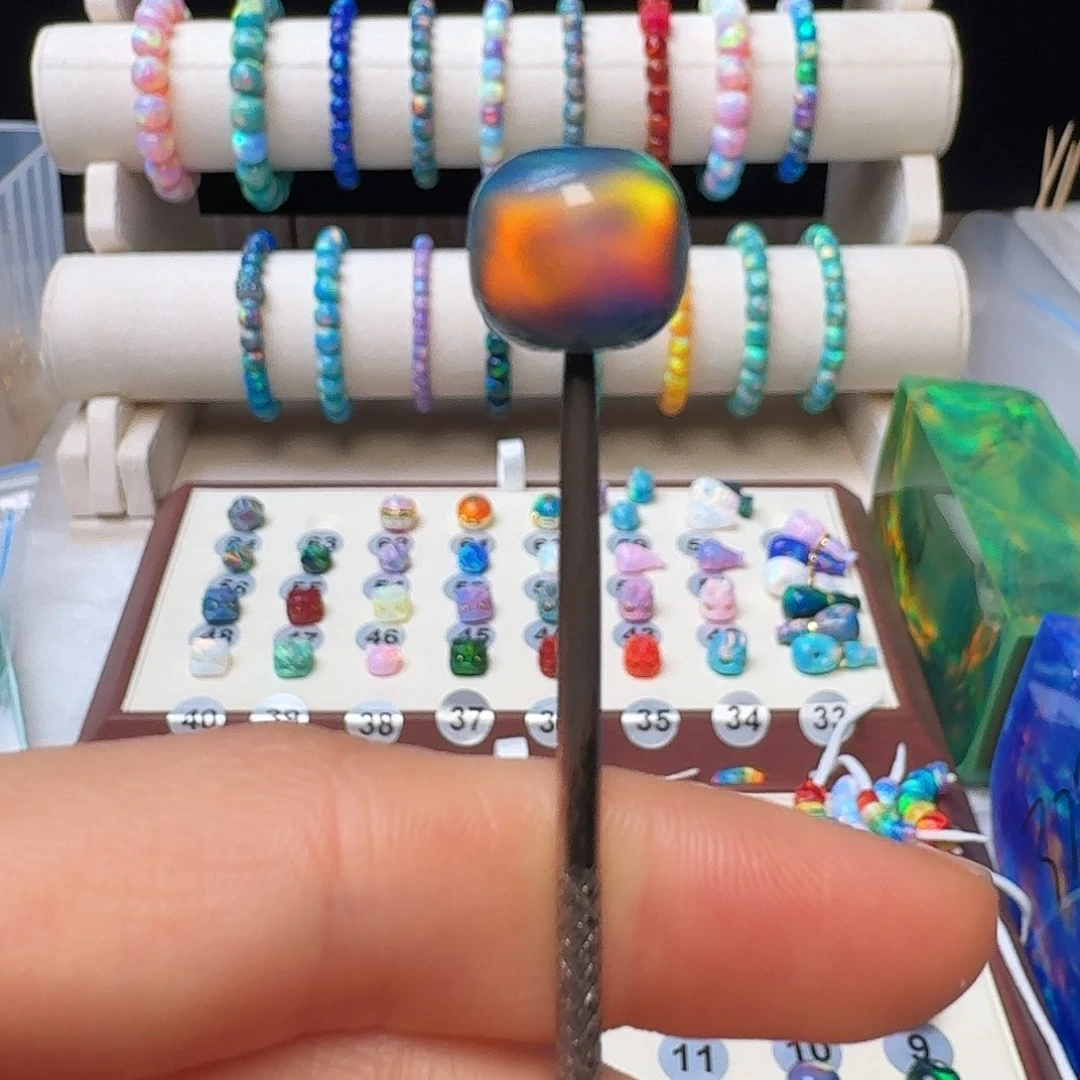 树脂制品人造欧泊卡12老型海上夕阳单颗