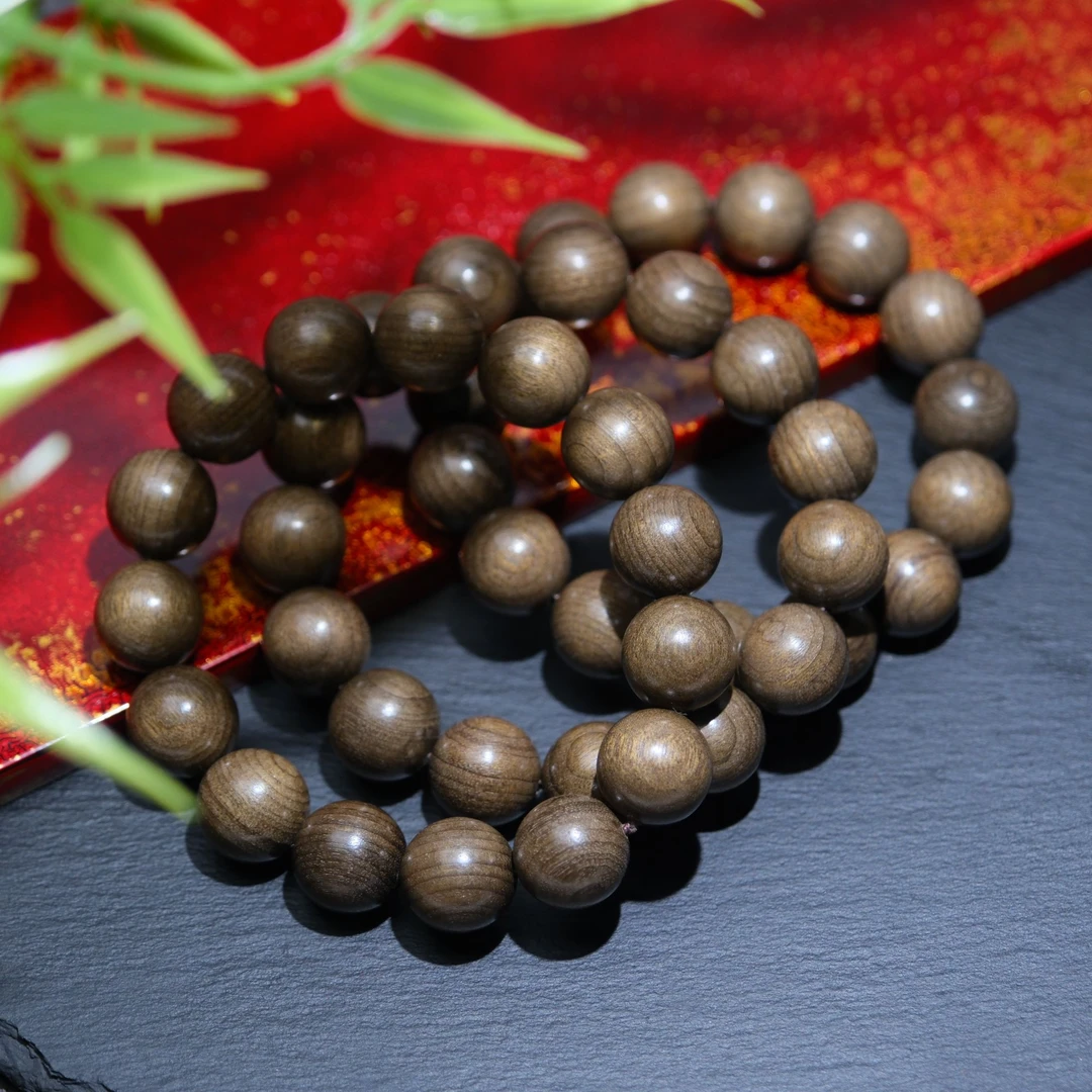【白海波甄选】四川阴沉金丝楠15mm单圈手串（多样性发其一）