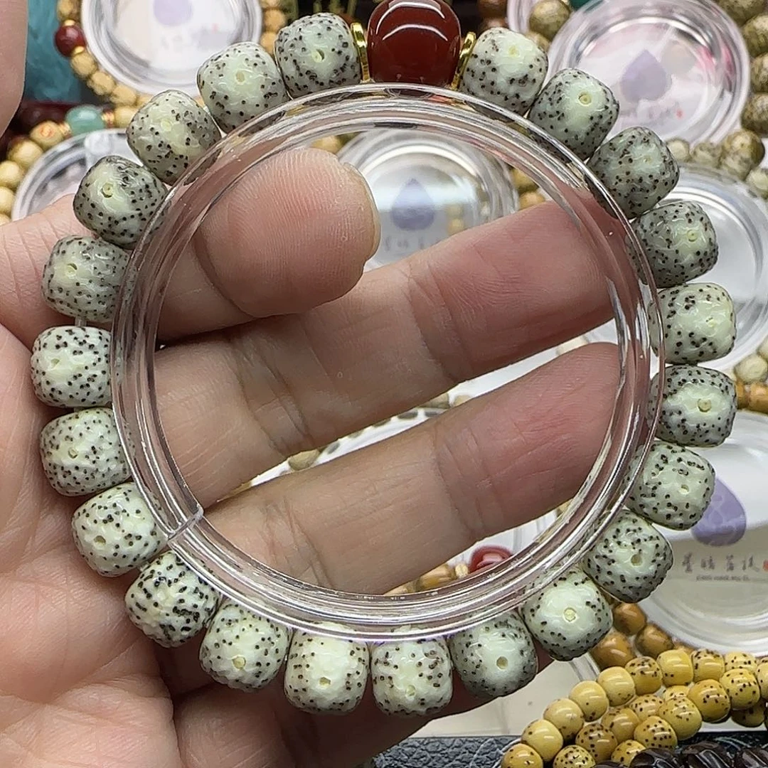 手串星月菩提10*9手工雕刻魔纹