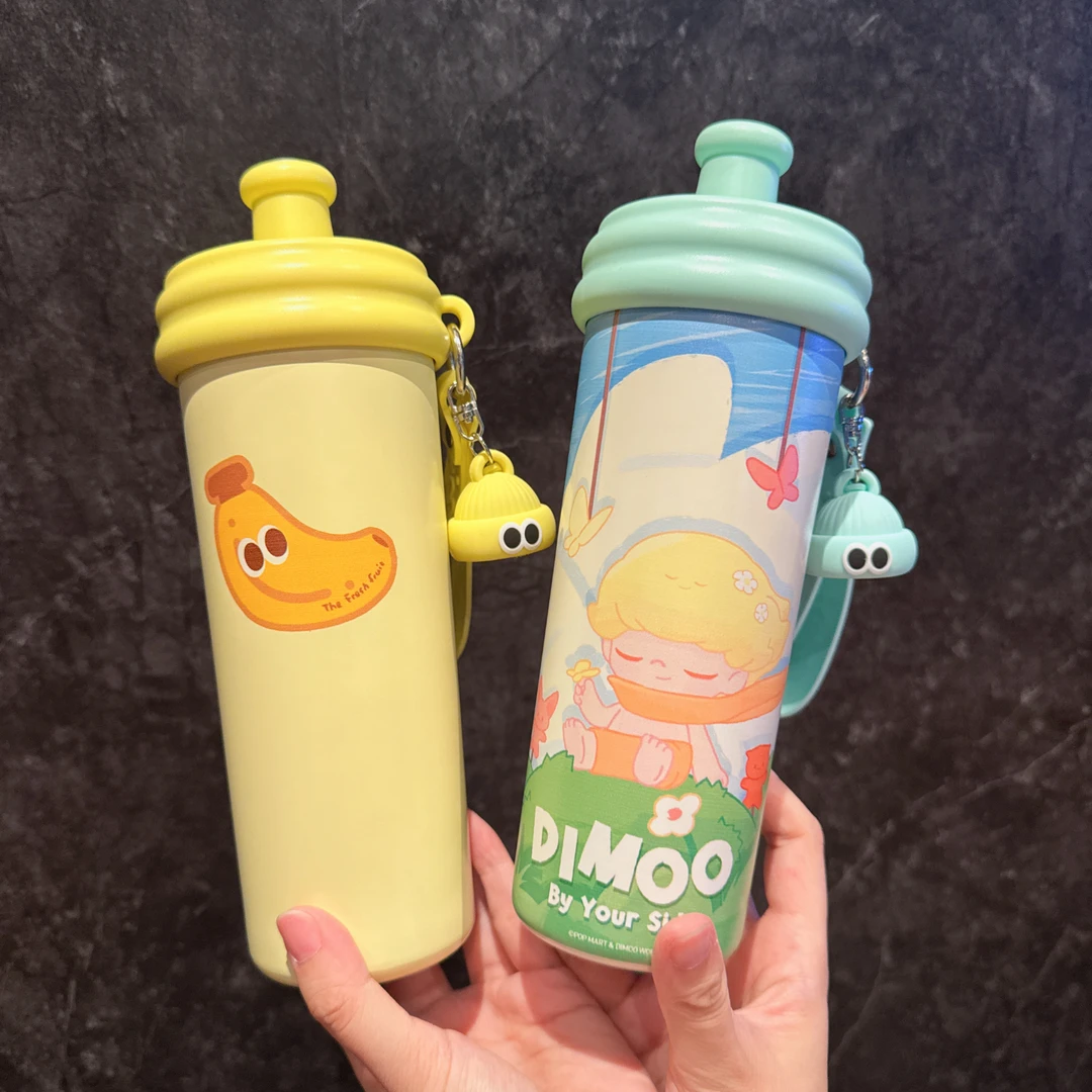 2025新款水杯创意卡通涂鸦不锈钢覆陶瓷内胆单饮随身车载保温杯