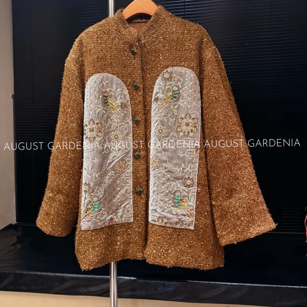 「中世纪」巴洛克风格刺绣棉服外套