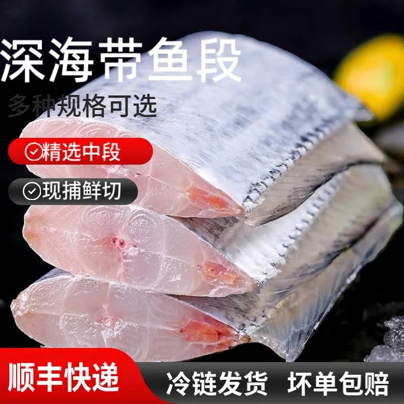 舟山新鲜东海小眼油带带鱼段400g