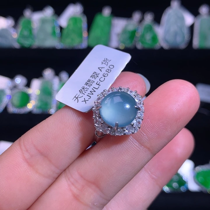 【闪购商品】颈饰银S925镶嵌翡翠天然翡翠