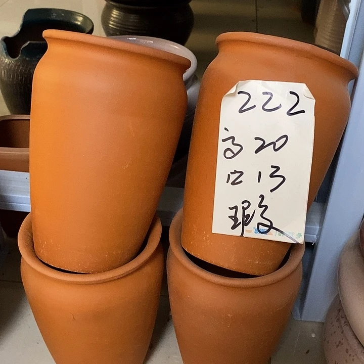 粗陶红陶绿植花盆222
