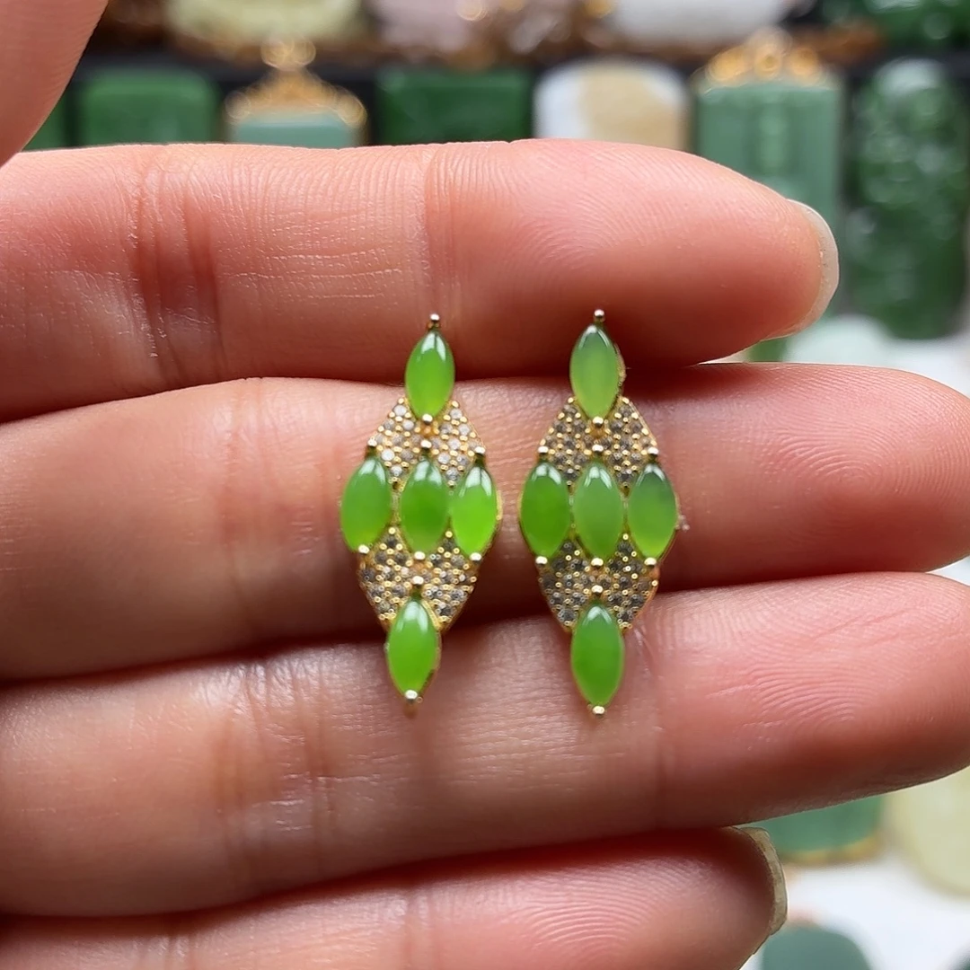 和田玉银S925镶嵌颈饰