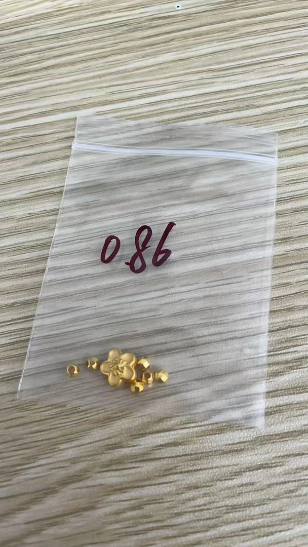 足金999  花通孔加蹦迪珠