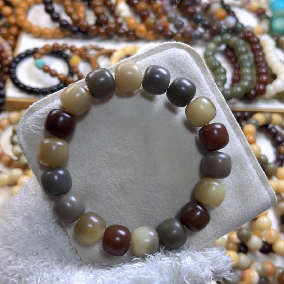 菩提根/象牙果手串浓郁多宝干磨海盐蓝14