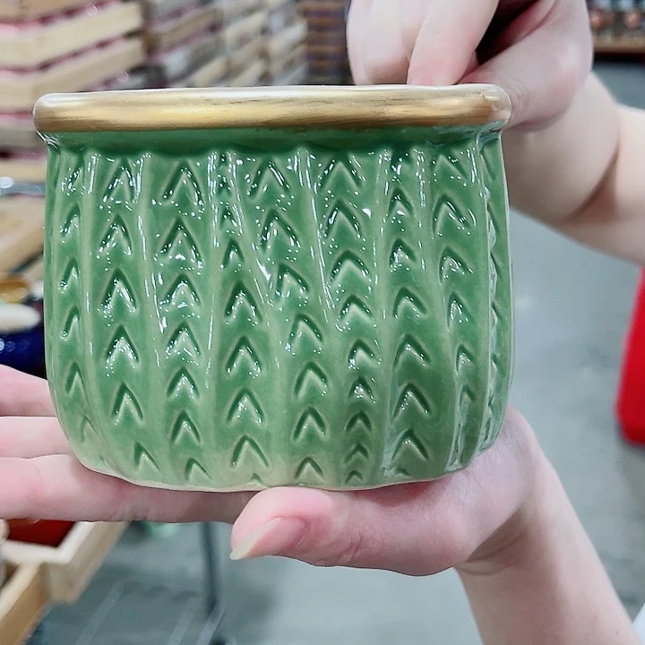 有孔，凑10元包邮陶瓷花盆发货！