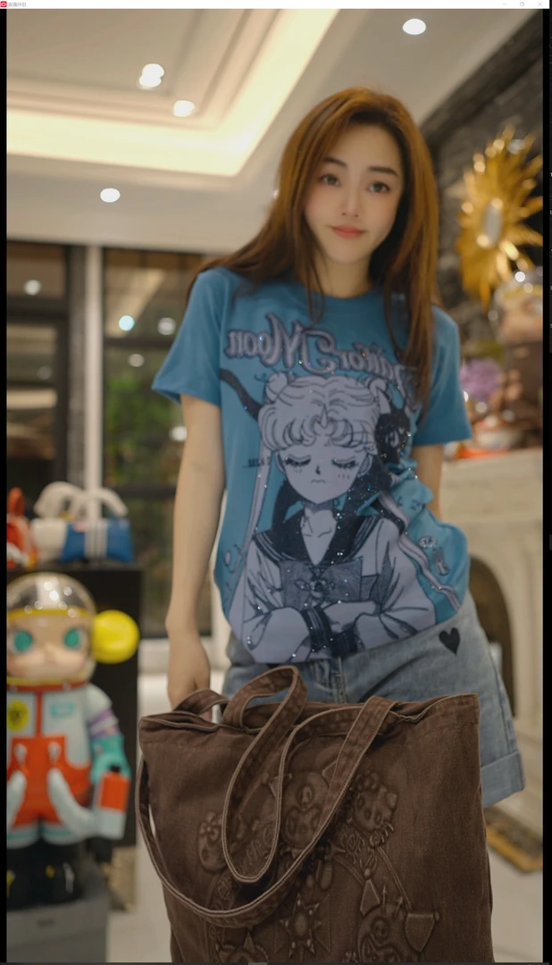 包嫂-【W278美少女】2025年新T恤重工百搭春夏季款短袖半袖