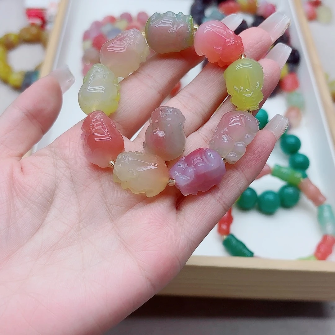 *****玛瑙/玉髓未镶嵌手链盐源13