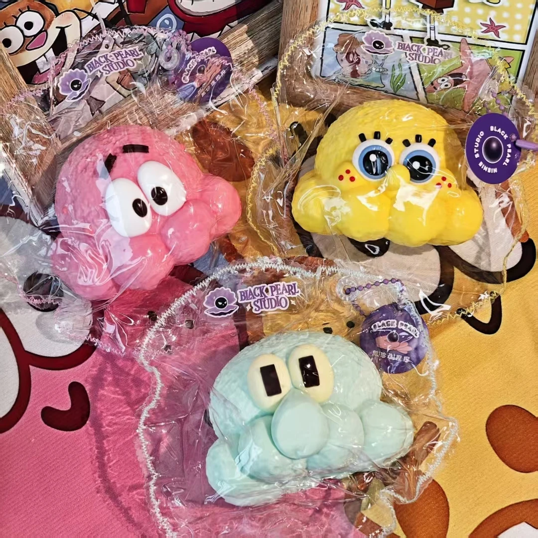 [Black Pearl ]章鱼哥海绵宝宝比奇堡派大星酷酷鱼DIY硅胶捏捏乐