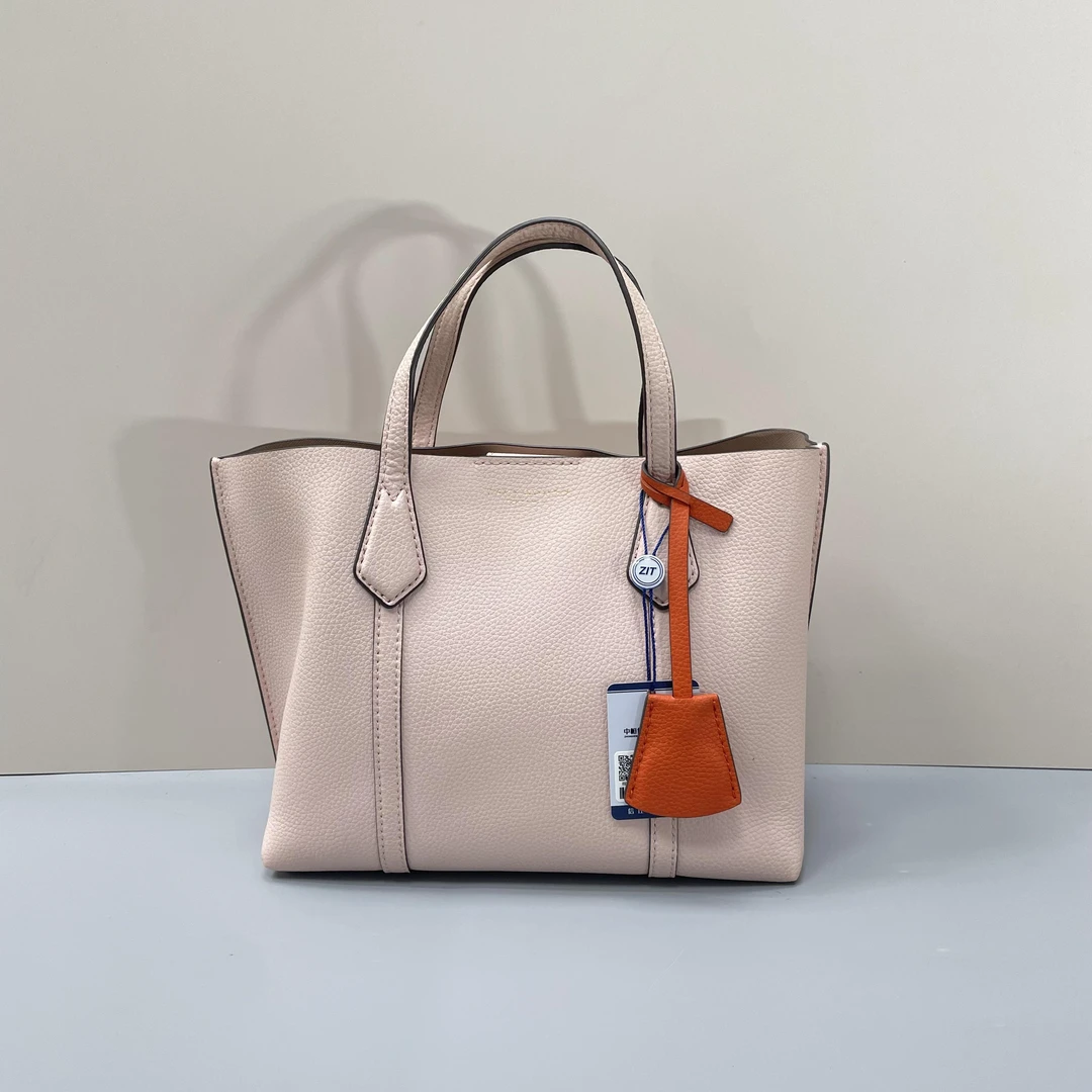 95新 TORY BURCH/汤丽柏琦 小林/粉色菜篮子24x20x12cmSB041201