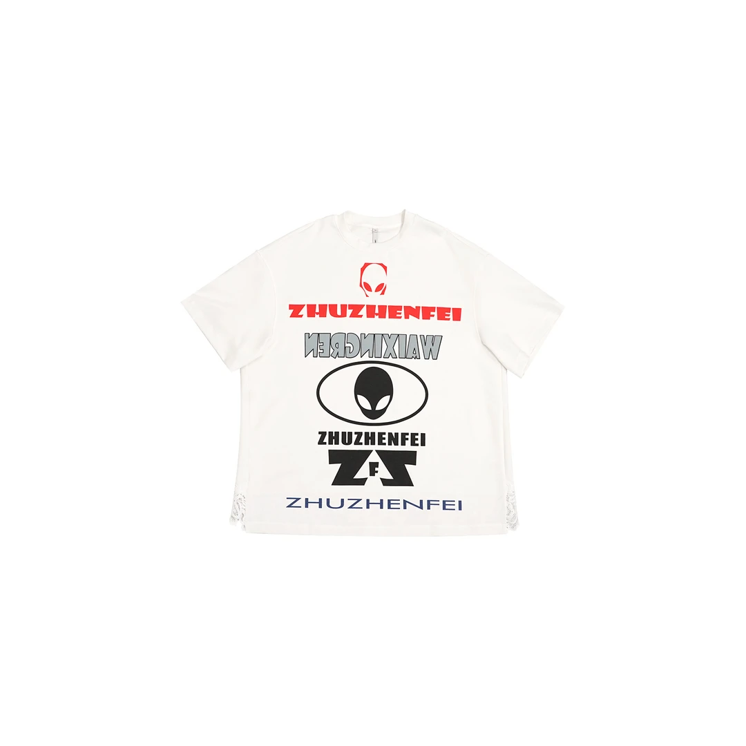 设计师原创新款休闲百搭宽松舒适时尚运动印花T恤-Z352031