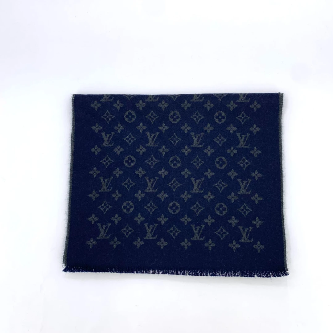 未使用 LouisVuitton/路易威登 蓝色围巾/IM0528/潮奢虎