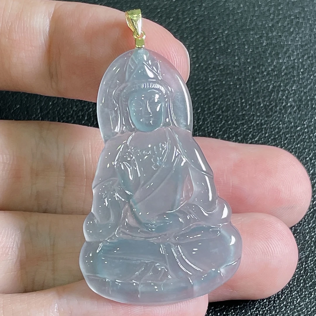 天然A货翡翠冰种观音吊坠169901(多样性发货)