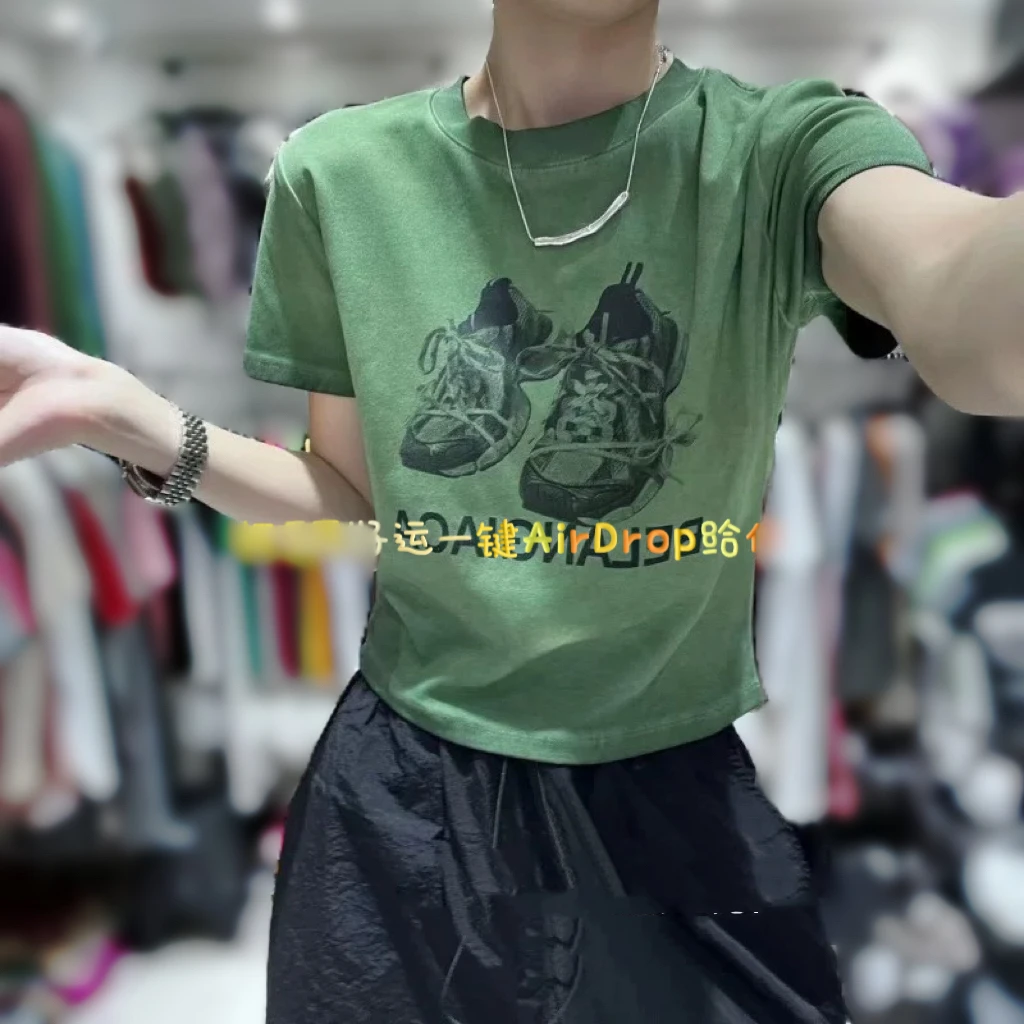 515纯棉怀旧色调 穿出千禧辣妹魂 软而不塌重磅纯棉短款T