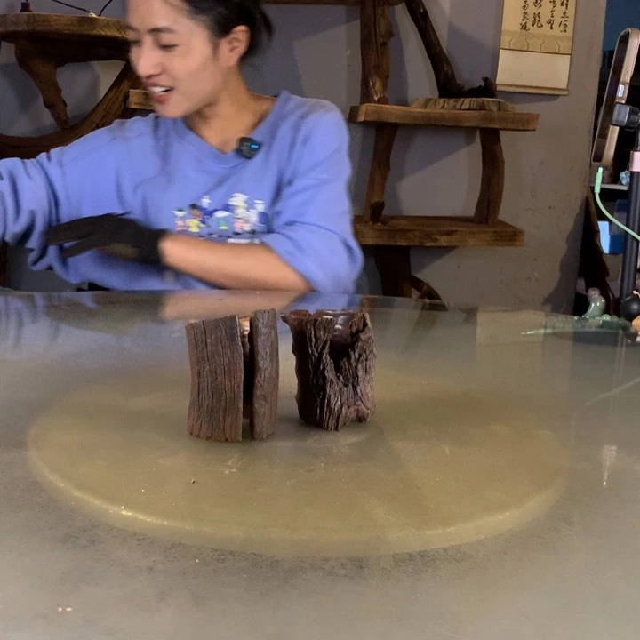 新***一天然的云南紫柚木会黄水