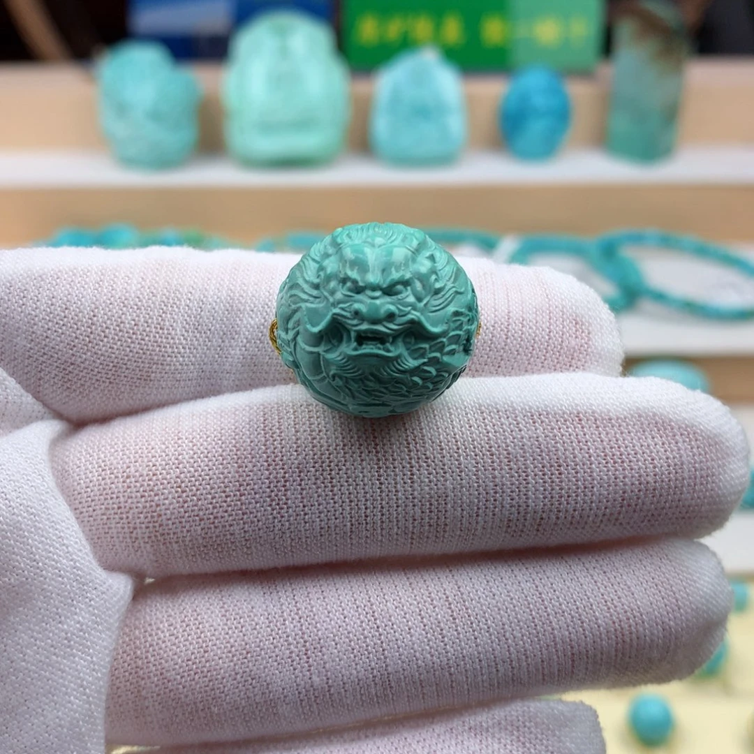 绿松石未镶嵌珠宝奇石18.8mm