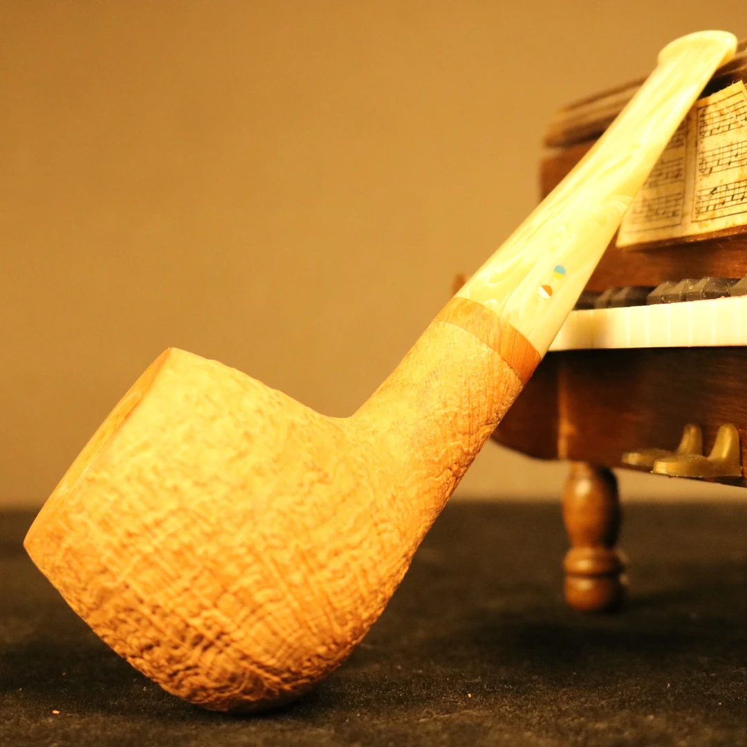 意大利MAX麻面彩胶光面斗口手工石楠木烟斗