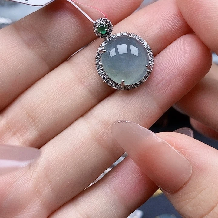 翡翠银S925镶嵌戒指