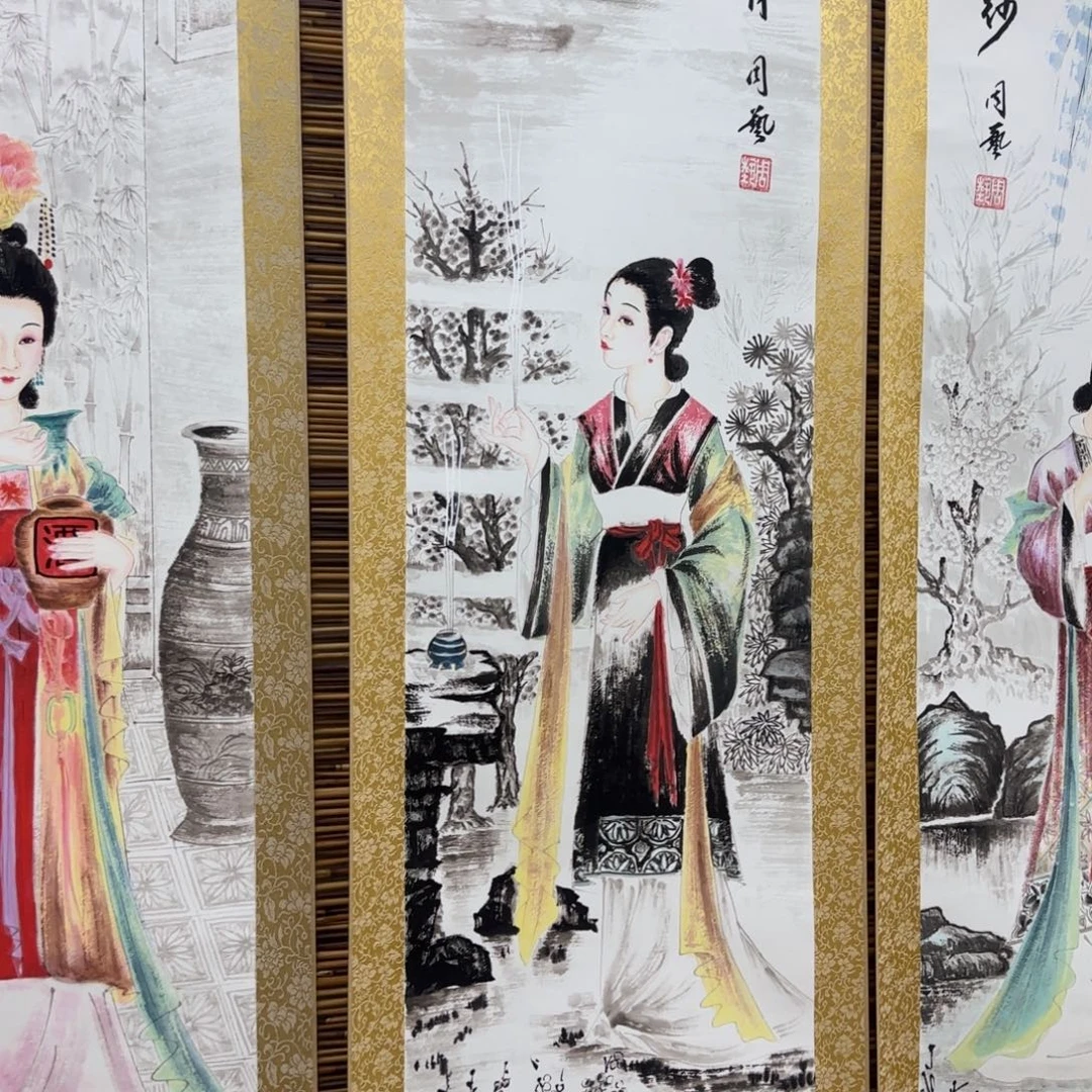 国画QB四幅一套作品！带证书！只限一单