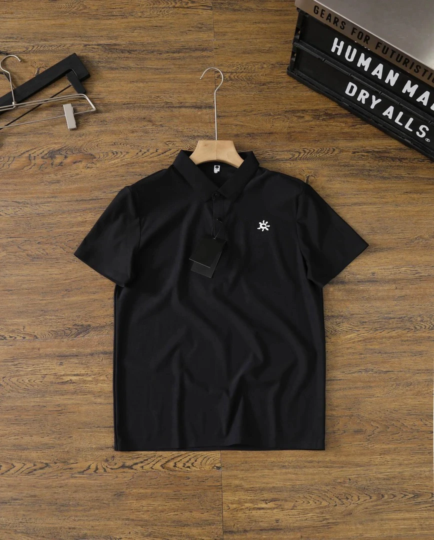 夏季POLO衫冰丝速干无痕翻领胸标logo韩版短袖T恤