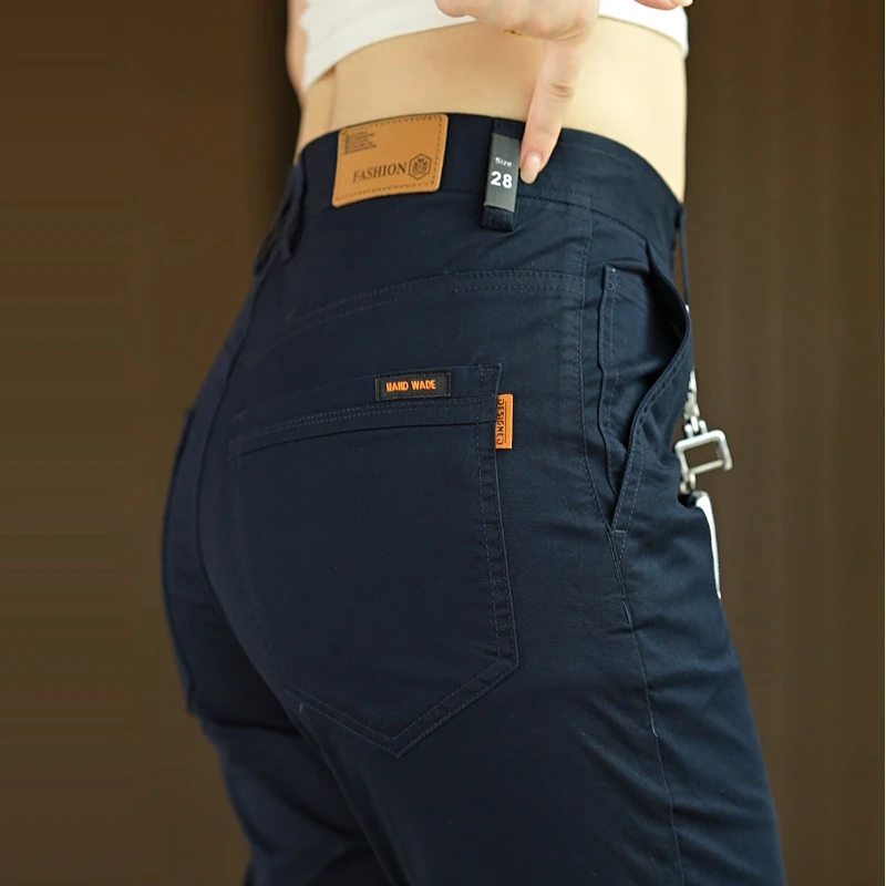 春季2025男士商务九分百搭新款透气时尚弹力舒适气质修身休闲裤