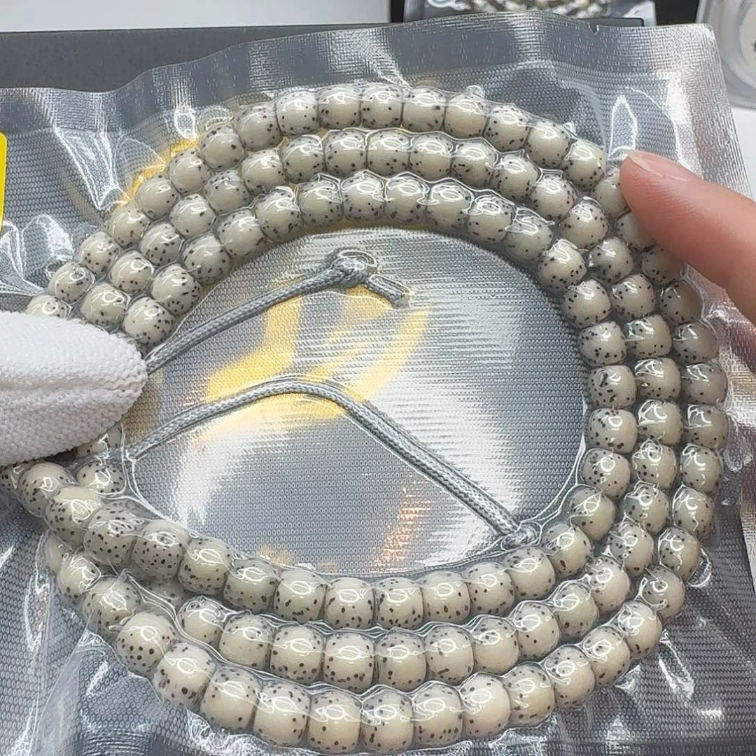 吊坠星月菩提112一物一图糯冰稀星河豚7鼓珠108