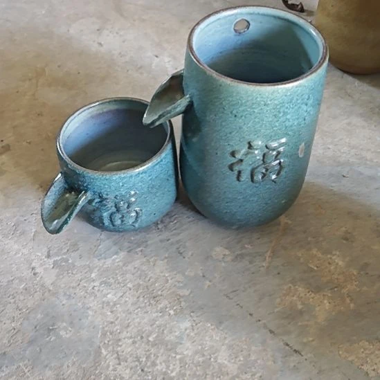 【闪购商品】福字流水两个瑕疵绿色