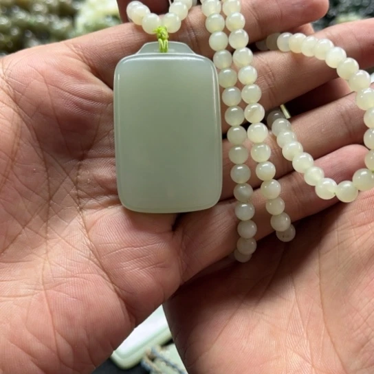 和田玉且末钢板料无事牌手串多样性拍一发一未镶嵌守*宝