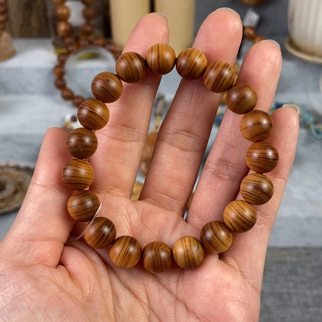 手串/手链柏木（崖柏）北太行高崖骨料虎皮纹10微瑕 体验价