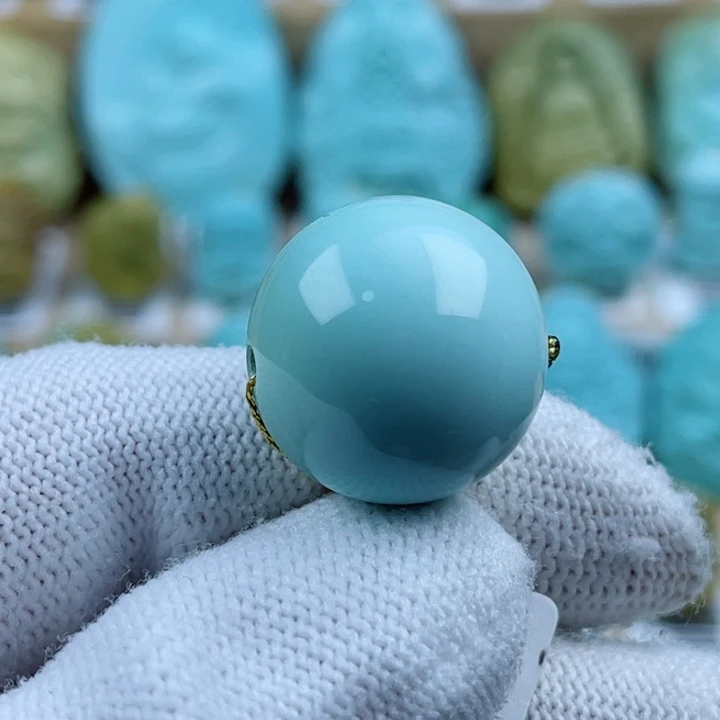 绿松石未镶嵌珠宝奇石19+mm