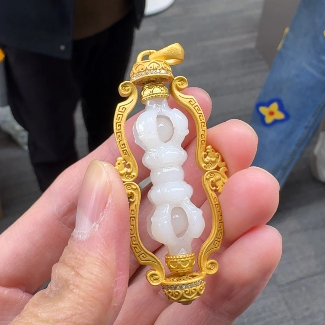 和田玉银S925镶嵌颈饰121巴哥