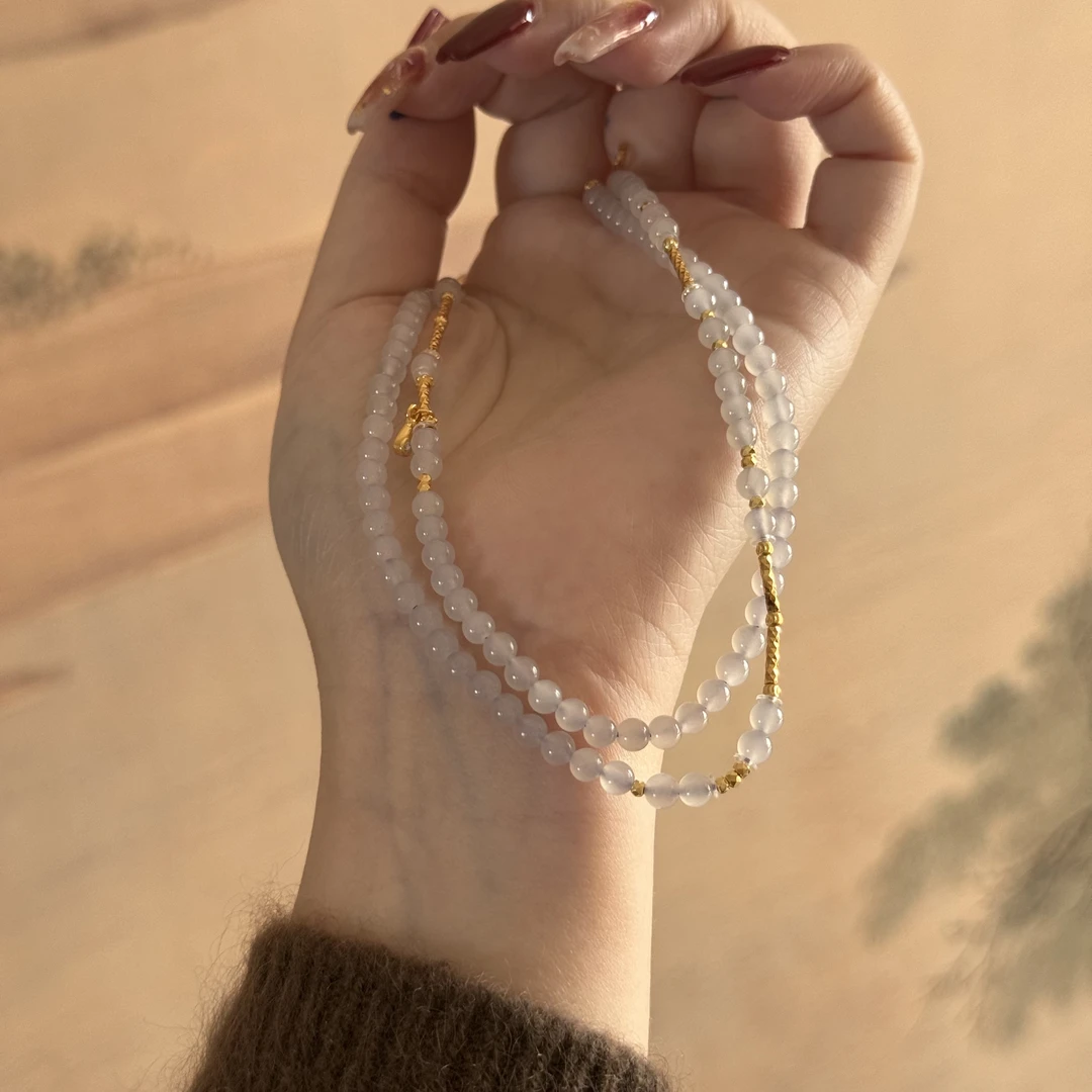 天然和田玉diy小米链-JH25122802（多样性发货）