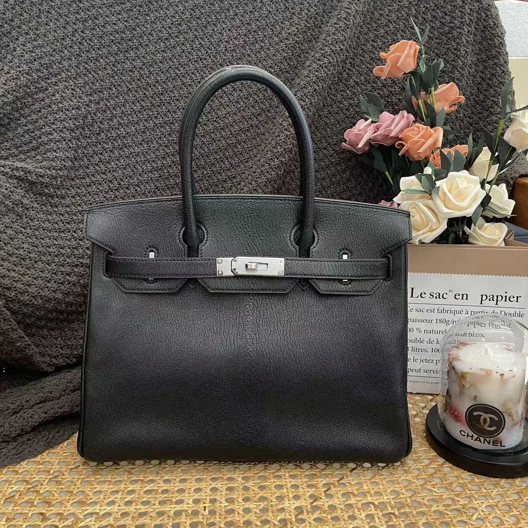 99新 Hermes/爱马仕 birkin 30 D 山羊皮 黑色0919m5