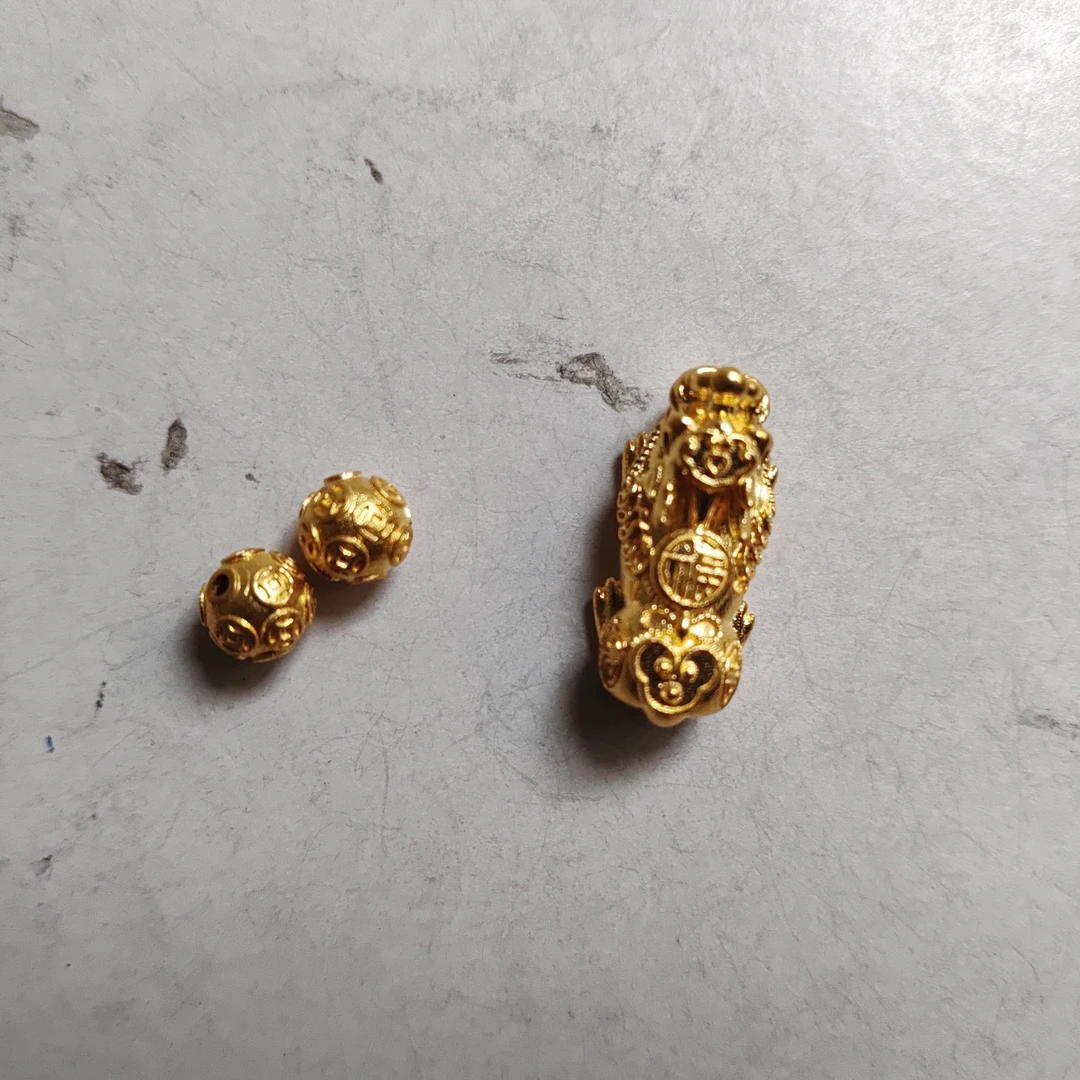 金元宝足金999貔貅珠子首饰