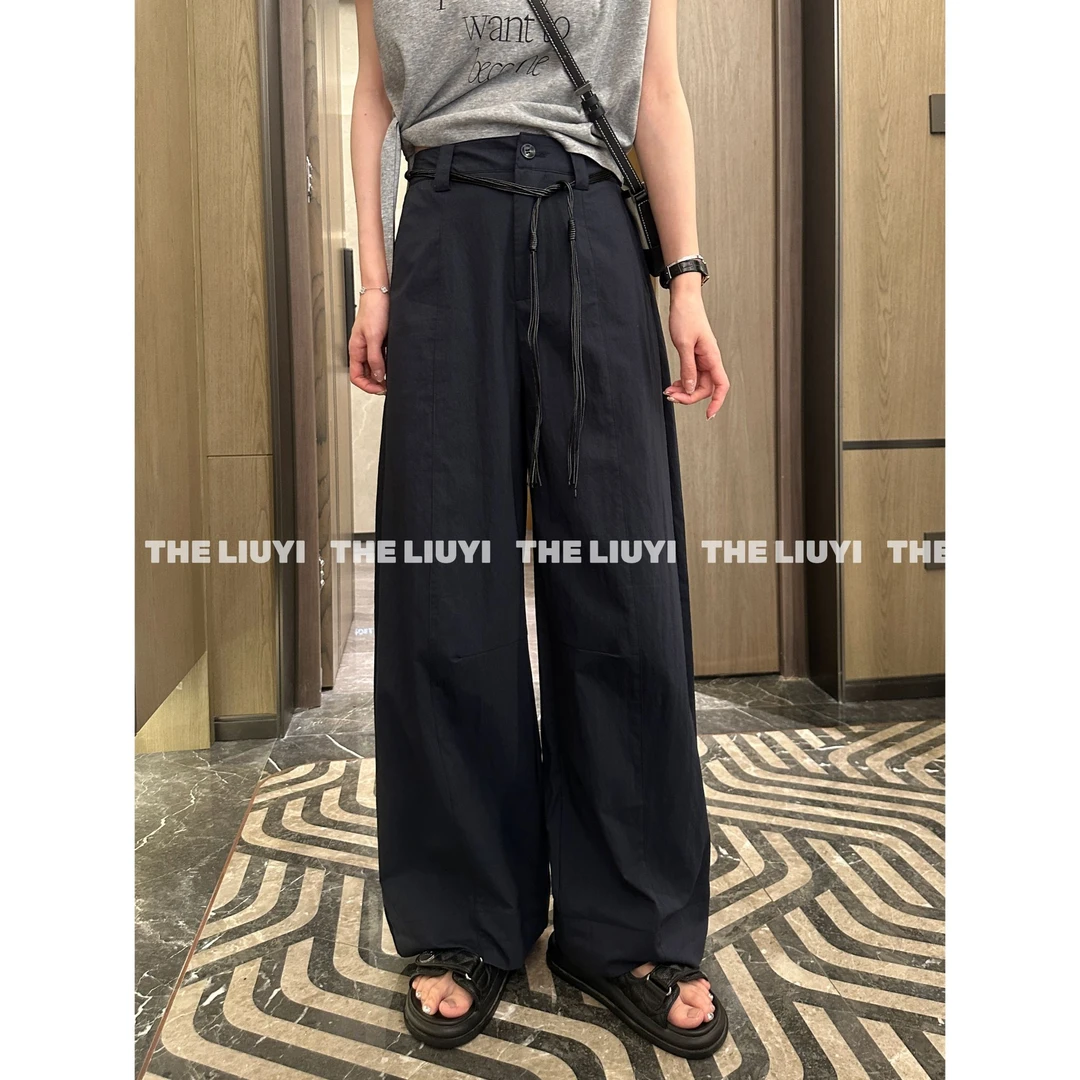 【LIUYI】空气弯刀裤~夏季空气感显瘦弯刀休闲裤55288