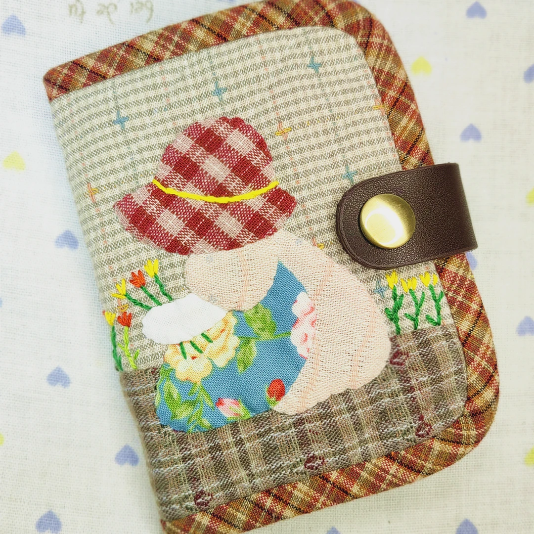 拼布材料包非成品 小苏采花卡包 手工布艺卡包DIY自制卡包拼布