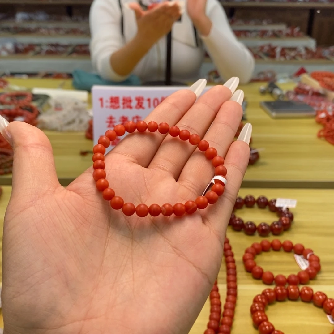 南红玛瑙5mm单圈未镶嵌