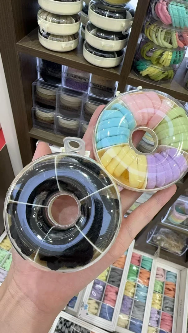 甜甜圈儿童发圈3岁左右一组两盒